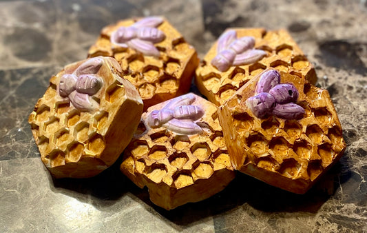 The Bees Knees Candy: Vanilla Bean White Chocolate filled Lavender Honey Caramel & Walnuts 2.5 ounces